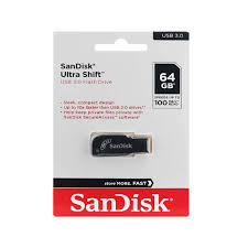 فلش مموری سن دیسک Sandisk مدل ULTRA SHIFT CZ410 ظرفیت ۶۴ گیگابایت USB 3