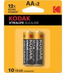 باتری آلکالاین قلمی(AA) کداک مدل XTRALIFE بسته 2 عددی
