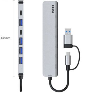 هاب USB تسکو مدل THU1148 هفت پورت Type-C و USB 3.0